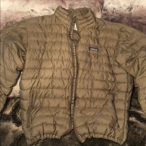 Patagonia Goose Down Olive Green Jacket